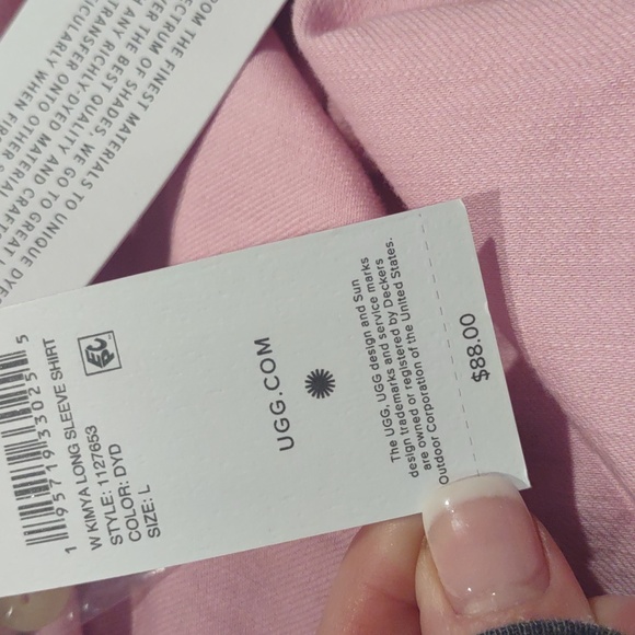 UGG Kimya Cargo Pocket Long Sleeve Large Jean Jacket Button Shirt Women's L NEW - Picture 7 of 13